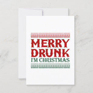 Betrunken bin ich Weihnachten Einladung