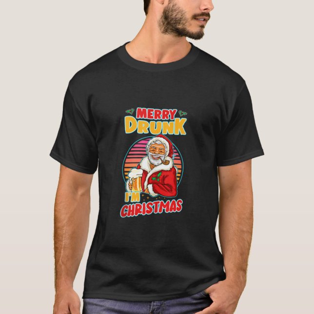 Betrunken bin ich Weihnachten Weihnachten Betrunke T-Shirt (Vorderseite)