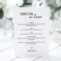 Betrunken in der Liebe beim Hochzeitsmenü Bar