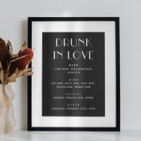 Betrunken in der Liebe. Hochzeitsgetränke auf schw