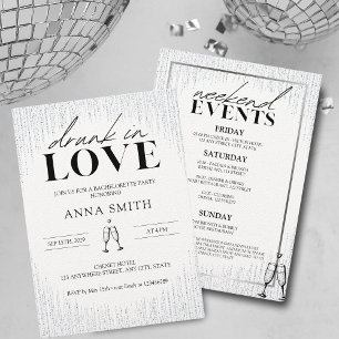 Betrunken in der Liebe Junggeselinnen-Abschied Woc Einladung