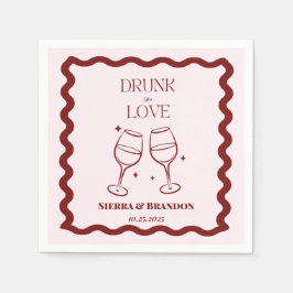 Betrunken in der Liebe Personalisierte Hochzeitsfe Serviette