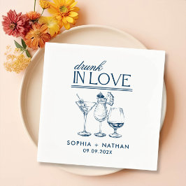 Betrunken in der Liebe Personalisierte Weingläser  Serviette