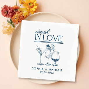 Betrunken in der Liebe Personalisierte Weingläser  Serviette