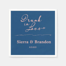 Betrunken in der Liebe Pink&Blue Monogram Wedding