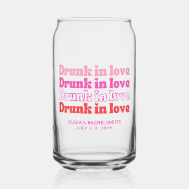 Betrunken in der Liebe Rosa Retro Junggeselinnen-A Dosenglas