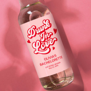 Betrunken in Liebe Bachelorette Mini Champagne Weinetikett