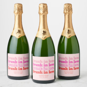 Betrunken in Liebe Brautparty Party Retro Rosa