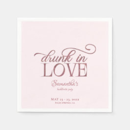 Betrunken in Liebe Champagner Tower Pink Bachelore Serviette