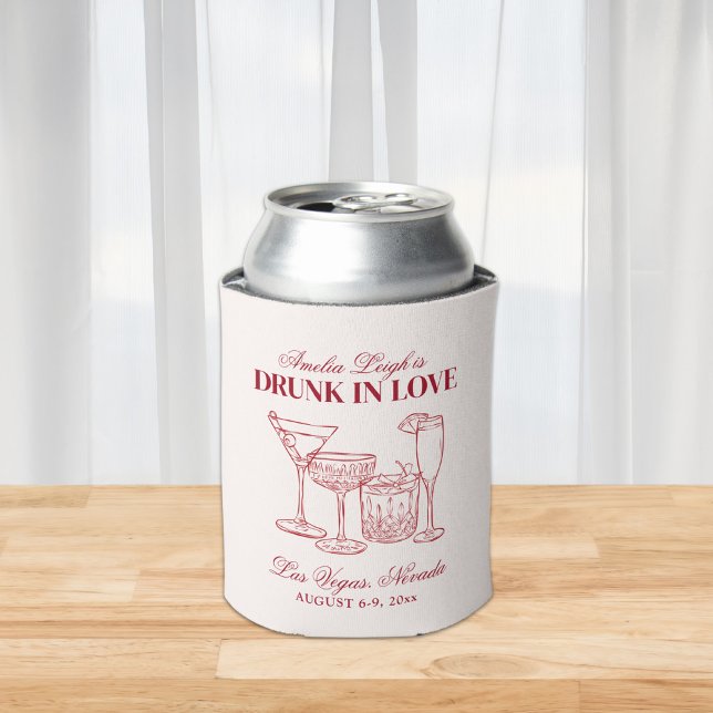 Betrunken in Liebe Cocktails Bachelorette Wochenen Dosenkühler (Von Creator hochgeladen)