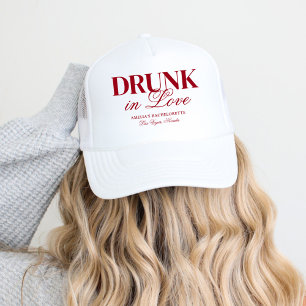 Betrunken in Liebe Cocktails Bachelorette Wochenen Truckerkappe
