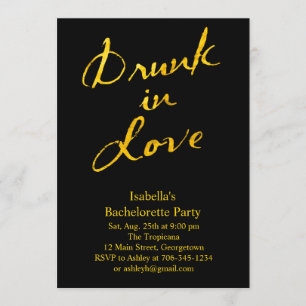 Betrunken in Liebe Junggeselinnen-Abschied Einladu Einladung