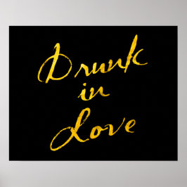 Betrunken in Liebe Poster - schwarz
