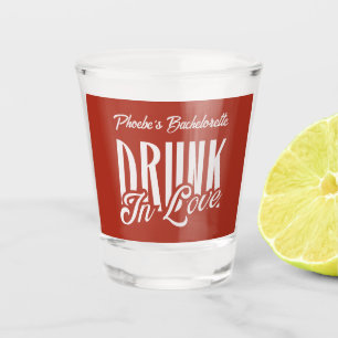 Betrunken in Liebe Roter benutzerdefinierter Name Schnapsglas