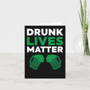 Betrunken Lives Funny Saint Patrick's Day Sticker Karte