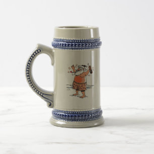 Betrunken Santa stein Bierglas