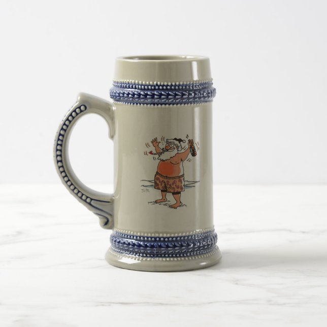 Betrunken Santa stein Bierglas (Links)