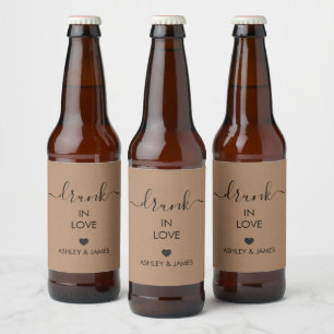 Betrunken vor Liebe, Hochzeitsgetränk, Alkohol,  Bierflaschenetikett