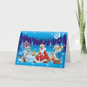 betrunken Weihnachtsmann hässlich Weihnachten Einladung