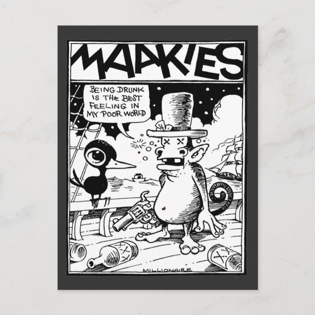 Betrunken zu sein ist das beste Gefühl Postkarte (Vorderseite)