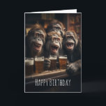 Betrunkene Affen trinken Bier im Pub Funny Adult Karte<br><div class="desc">Eine lustige Affenkarte zum Thema Geburtstag mit betrunkenen Affen,  die im Pub Bier trinken. Personalisieren Sie diese,  indem Sie die Geburtstagskarte mit Ihrer eigenen Nachricht bearbeiten.</div>