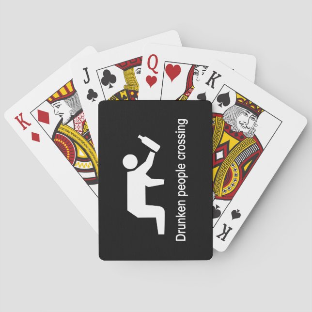 Betrunkene, die ⚠ thailändisches ⚠ überqueren spielkarten (Rückseite)