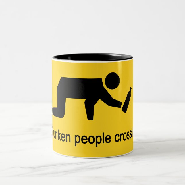 Betrunkene, die ⚠ thailändisches ⚠ überqueren zweifarbige tasse (Mittel)