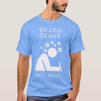 Betrunkene Edit Sober 2 schreiben T-Shirt