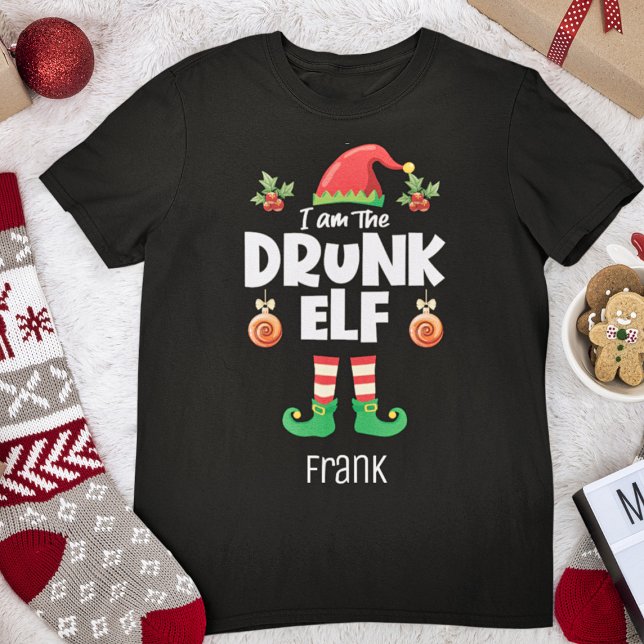Betrunkene Elchfamilie passend Weihnachtsnamen T-Shirt (Von Creator hochgeladen)