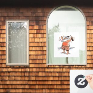 Betrunkene Fensterverkleidung Fensteraufkleber