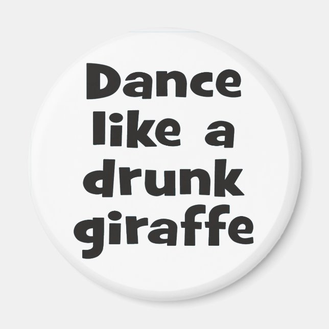 Betrunkene Giraffe bf Magnet (Vorne)