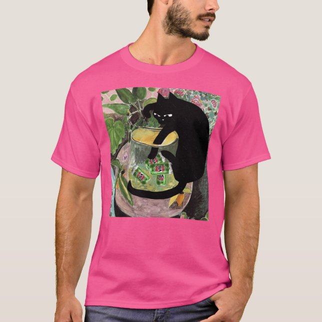 Betrunkene Katze Dunk Retro T-Shirt (Vorderseite)