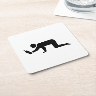 Betrunkene Leute Rechteckiger Pappuntersetzer