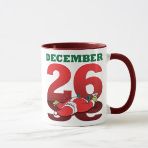 Betrunkene Sankt "am 26. Dezember" Tasse