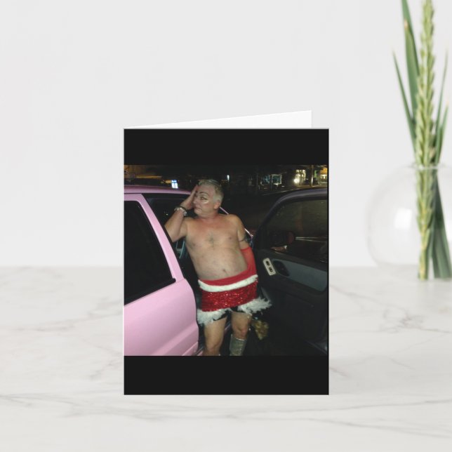 Betrunkene Sankt-Feiertags-Karte Feiertagskarte (Vorderseite)