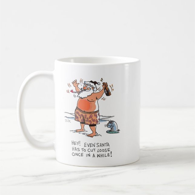 Betrunkene Santa Siegel Tasse (Links)