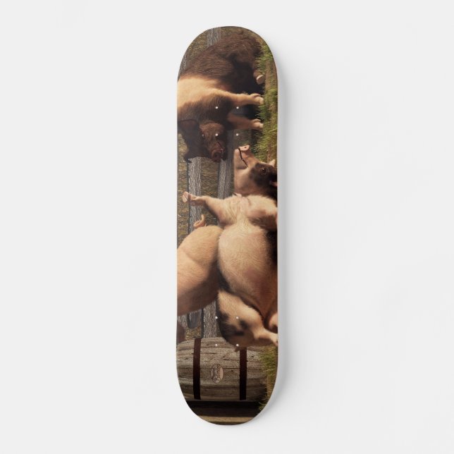 Betrunkene Schweine Skateboard (Vorderseite)