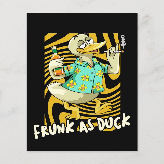 Betrunkene Unkrautente Flyer (Vorne)