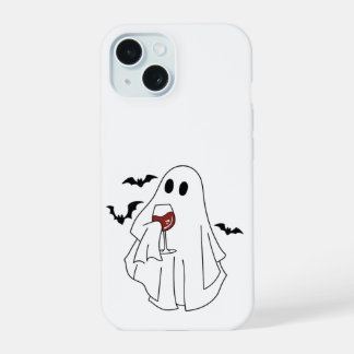 Betrunkener Geist mit Fledermäusen – Halloween-Wei iPhone 15 Hülle