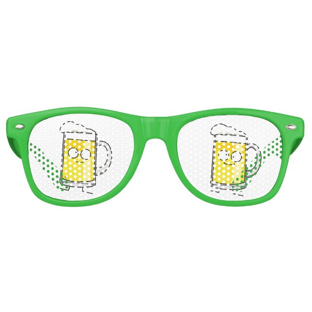 Betrunkener glücklicher Alkohol des glücklichen Partybrille (Vorderseite)