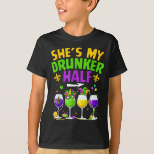 Betrunkener Halb für Männer Frauen Paar Erwachsene T-Shirt
