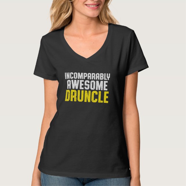 Betrunkener Onkel Drinking Druncle _48 T-Shirt (Vorderseite)