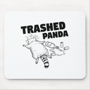 Betrunkener Panda Lustiger Betrunkener Waschbär _1 Mousepad