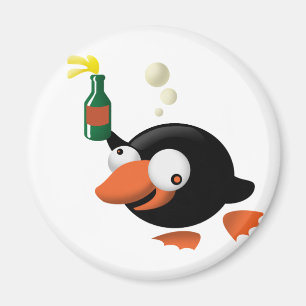 Betrunkener Pinguin Magnet