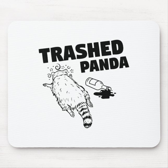 Betrunkener Waschbär Lustig  Mousepad (Vorne)