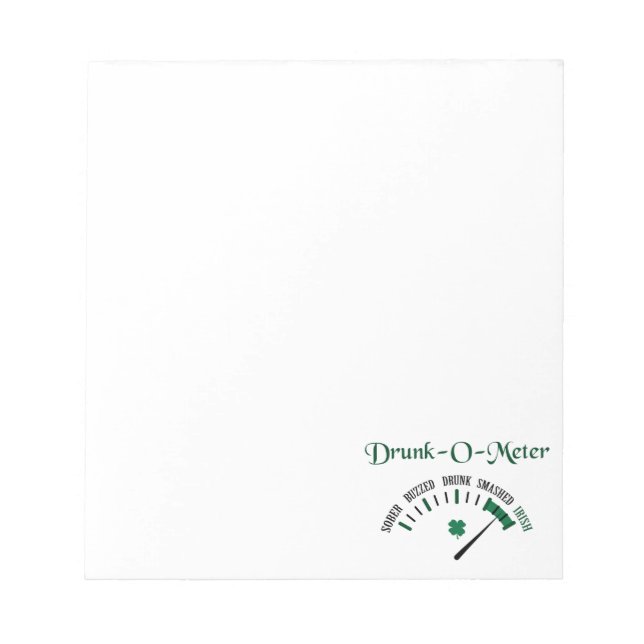 Betrunkener Zähler Notizblock (Vorderseite)