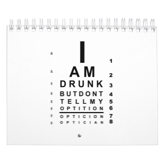 betrunkenes Augendiagramm Kalender (Titelbild)