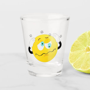 Betrunkenes Emoji Schnapsglas