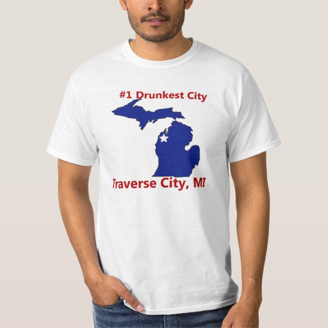Betrunkenste Stadt Michiganim T-Shirt (Vorderseite)