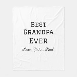 Bets Opa je Großvater gibt einfachen Namen Fleecedecke